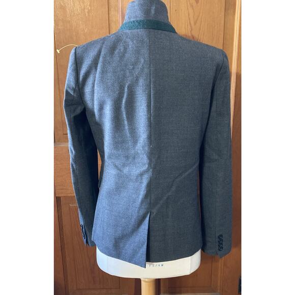 J.Crew Regent Wool Blazer Women’s Sz 6 Gray B0323 Work Career Business Preppy - Picture 2 of 9